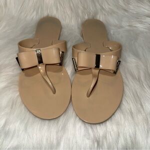 MICHAEL Michael Kors Tan Bow Sandals